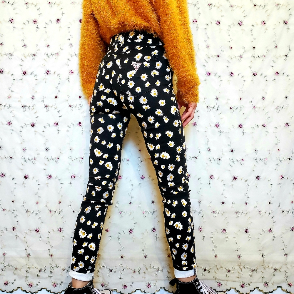 Guess Retro Daisy Girly Grunge Skinny Jeans